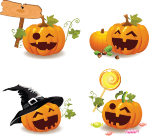 smile happy halloween pumpkins Logo PNG Vector