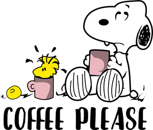 Snoopy Coffee Logo PNG Vector