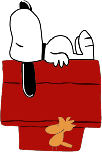 Snoopy dog and house cartoon Logo Vector
