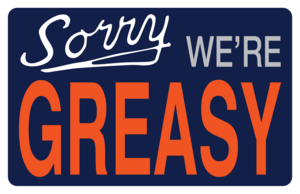 Sorry We're Greasy Mechanic Logo PNG Vector