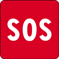 SOS TRAFFIC SIGN Logo Vector