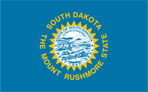 South Dakota State Flag and Seal Logo Vector