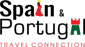 Spain and Portugal Travel Connection Logo Vector