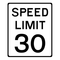 SPEED LIMIT 30 ROAD SIGN Logo Vector