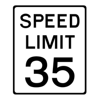 SPEED LIMIT 35 MILES Logo PNG Vector