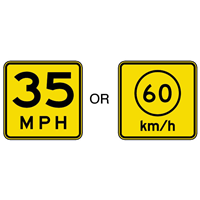 SPEED LIMIT 35 MPH SIGN Logo Vector
