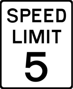 SPEED LIMIT 5 SIGN Logo PNG Vector