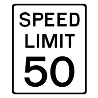 SPEED LIMIT 50 SIGN Logo PNG Vector