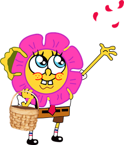 Spongebob Flower Logo PNG Vector