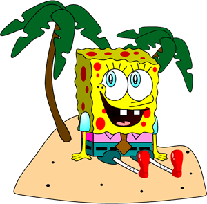 SpongeBob Palm Trees Logo PNG Vector