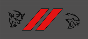 SRT Dodge Demon and Hellcat Logo Vector