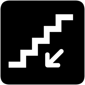 STAIRS DOWN SYMBOL Logo PNG Vector
