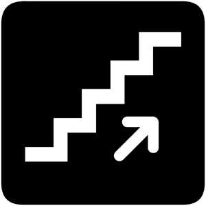 STAIRS UP SYMBOL Logo PNG Vector