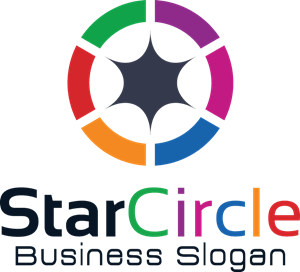 Star Abstract Colorful Hexagram Logo PNG Vector