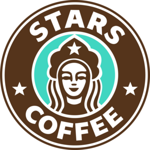 Stars Coffee Logo PNG Vector