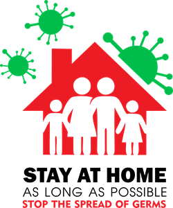 Stay at Home Stop Coronavirus Logo PNG Vector