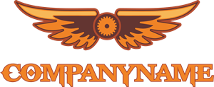 Steampunk Wings Logo PNG Vector