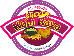 Sticker Kuih Raya Logo PNG Vector