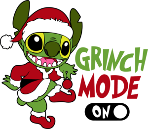 Stitch Grinch Mode On Logo PNG Vector