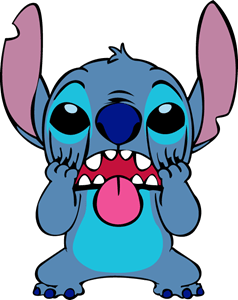 Stitch Ugly Face Logo Vector