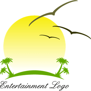 Sun Bird Beach Entertainment Logo Vector