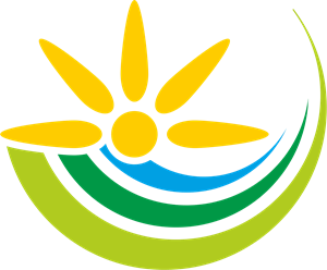Sun Green Nature Art Logo PNG Vector