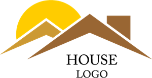 Sun House Building Logo PNG Vector