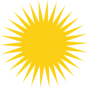 SUNNY HOT WEATHER SYMBOL Logo Vector