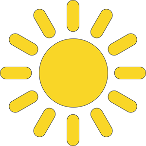 SUNNY WEATHER SYMBOL Logo Vector
