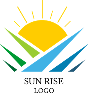 Sunrise Sun Logo Vector