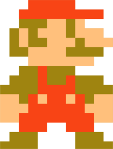 Super Mario Bros 8-bit Logo PNG Vector