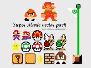 Super Mario Pack Logo PNG Vector