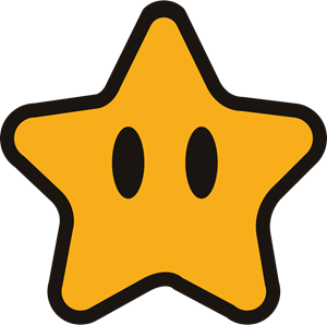 Super Mario Star Logo PNG Vector