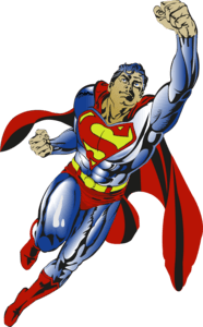 Superman flying Logo PNG Vector