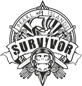 Survivor Pearl Islands (B&W) Logo PNG Vector