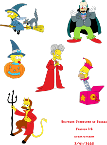 The Simpsons Treehouse of Horror Logo PNG Vector
