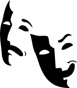 Theater Masks Logo PNG Vector