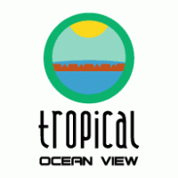 Tropical Ocean View Logo Vector