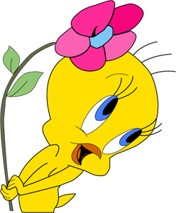 Tweety Flower Logo PNG Vector
