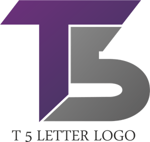 T5 Letter Logo PNG Vector