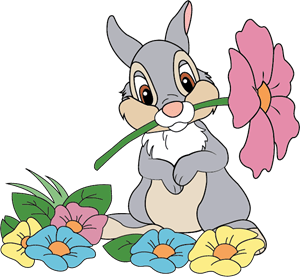 Tambor - Conejo Bambie Disney character Logo PNG Vector