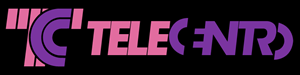 Telecentro segundo fondo negro horizontal Logo Vector