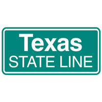 TEXAS STATE LINE ROAD SIGN Logo Vector