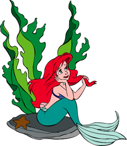 The little mermaid – Ariel Logo Vector