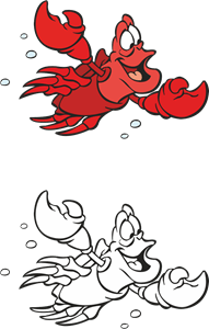The little mermaid – Sebastian Logo PNG Vector