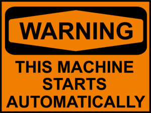 THIS MACHINE STARTS AUTOMATICALLY Logo PNG Vector