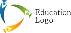 Three People Education Logo PNG Vector