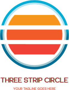 Three strip circular Logo PNG Vector
