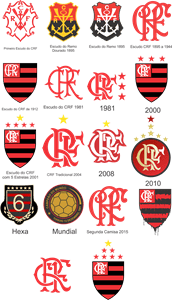 Todos Escudos do Flamengo Logo PNG Vector