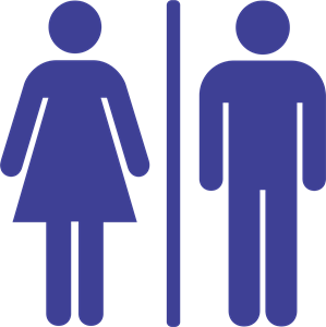 toilete man and woman Logo Vector